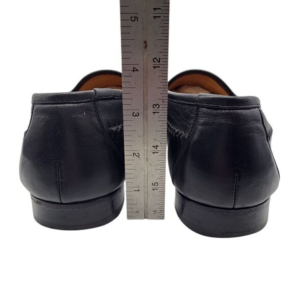 Mezlan Regan Slip On Loafer Black Men 10M Calfskin Lizard Leather Spain Business - Picture 7 of 11